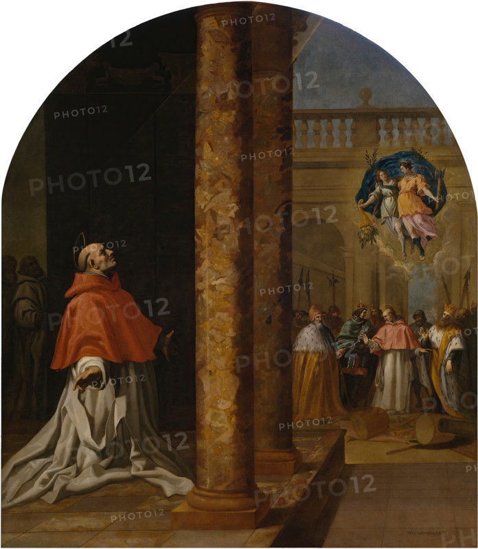 Recognition of the Carthusian cardinal and saint, Niccolò Albergati, 1632. Creator: Vicencio Carducho.