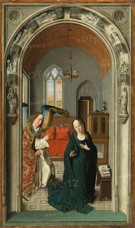 The Annunciation, c1445. Creators: Dieric Bouts, Workshop of Dieric Bouts.
