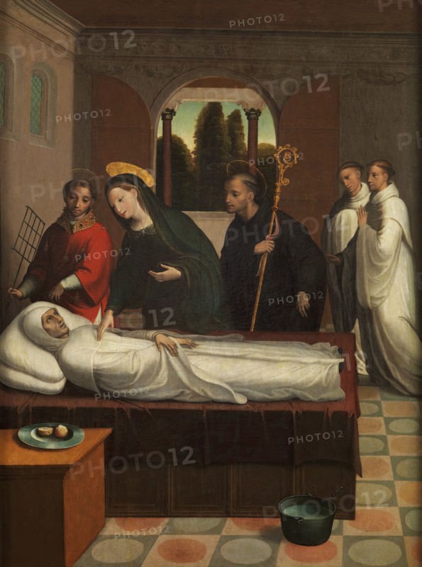 The Death of Saint Bernard, 1545. Creator: Juan Correa de Vivar.