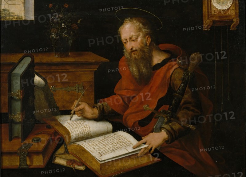 Saint Paul writing, 1525-1550. Creator: Master with the Parrot.
