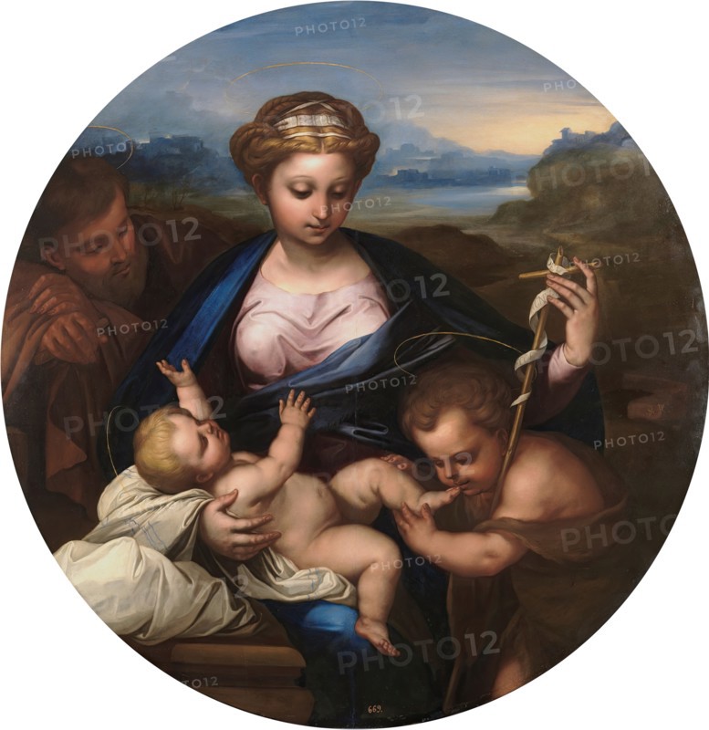 The Holy Family with Saint John, c1655. Creator: Luca Giordano.