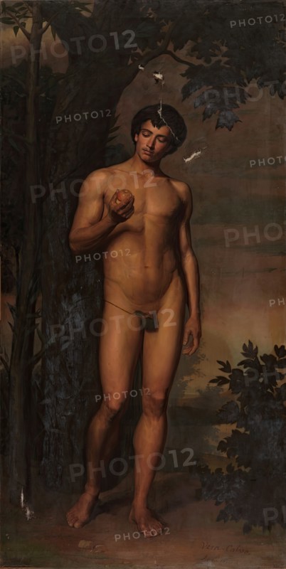 Adam Before Eating the Fruit, 1871. Creator: Juan Antonio Vera Calvo.