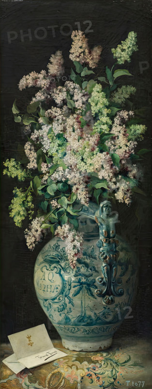 Vase of Lilacs, 1890. Creator: Fernanda Francés y Arribas.