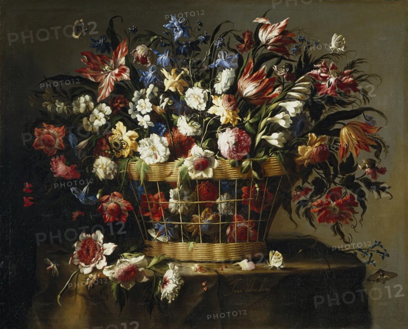 Basket of Flowers, c1670. Creator: Juan de Arellano.
