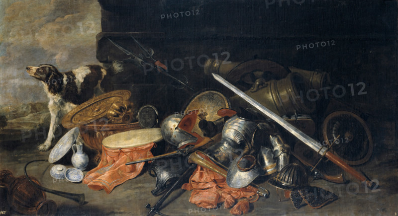 Arms and instruments of war, between 1600 and 1650. Creator: Pieter Boel.