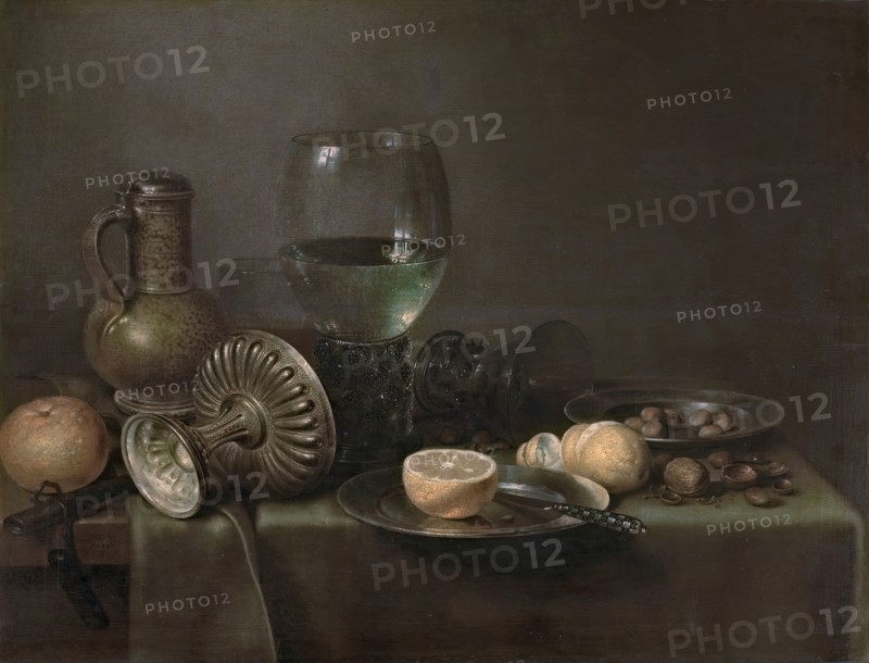 Still Life with Beer-pitcher and Orange, 1633. Creator: Willem Claesz. Heda.