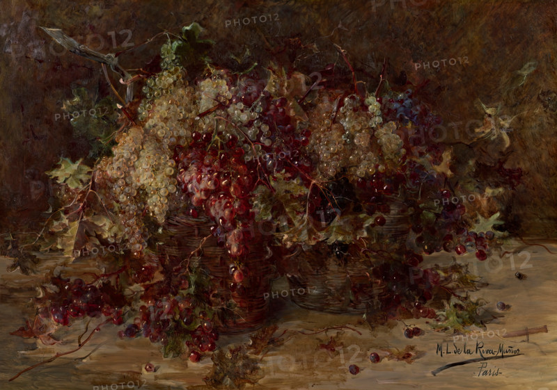 Grapes from Spain, 1895. Creator: María Luisa de la Riva de Muñoz.