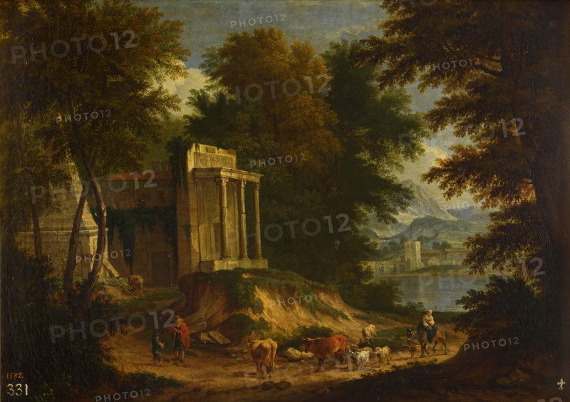 Landscape with ruins, between 1674 and 1717. Creator: Adriaen Frans Boudewyns.