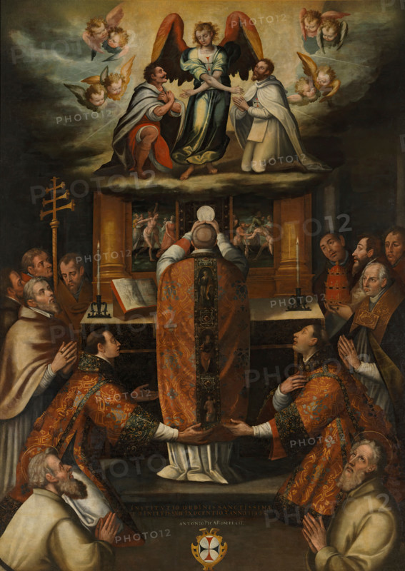Institution of the Trinitarian Order by Innocent III in 1190, (17th century). Creator: Antonio Pizarro.