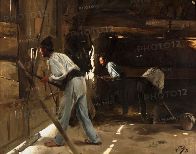 Defending the hut, 1895. Creator: Antonio Fillol Granell.