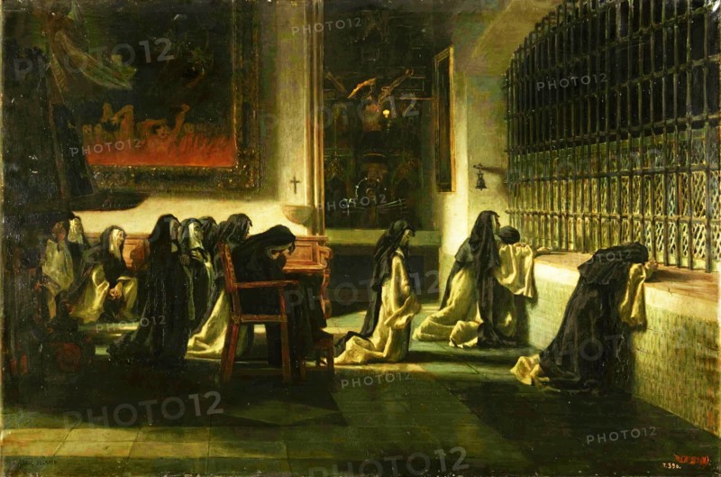 The Prayer, 1871.  Creator: Antonio Muñoz Degrain.