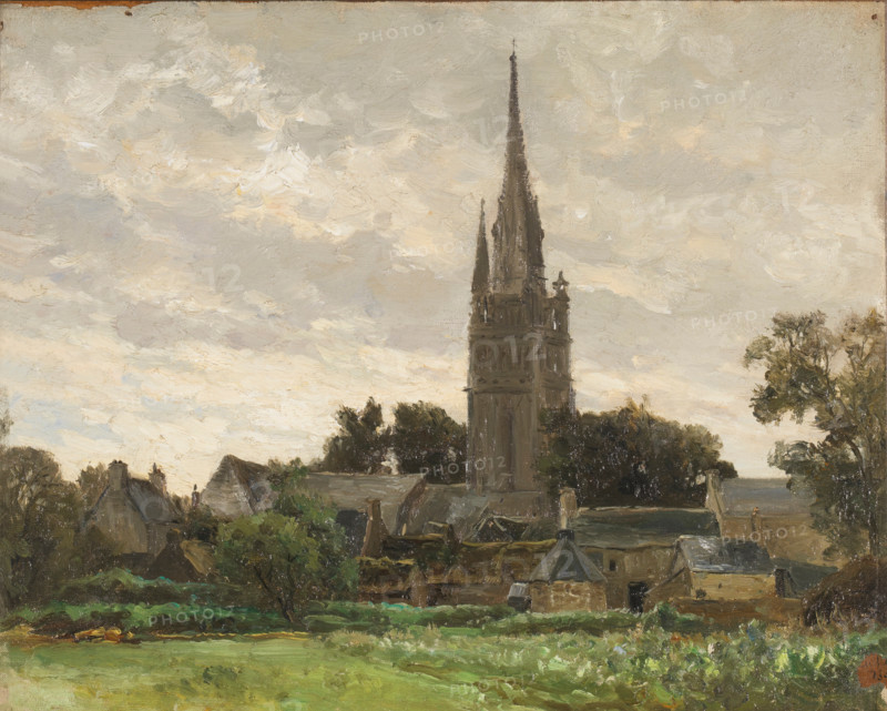 The Church Tower (near Douarnenez), between 1877 and 1884. Creator: Carlos de Haes.