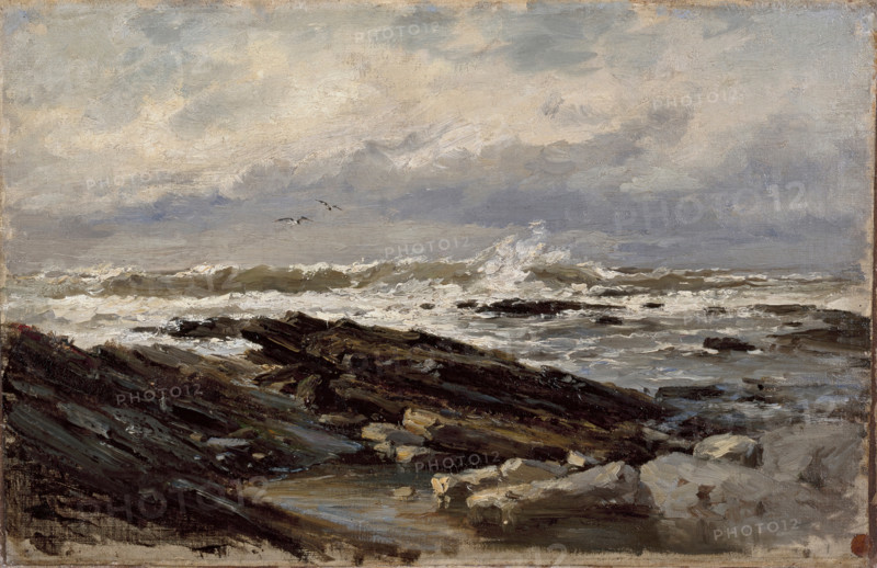Breakers (Guéthary), c1881. Creator: Carlos de Haes.