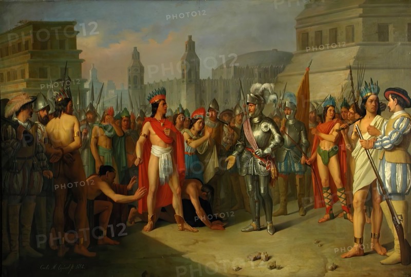 The capture of Guatimocín, the last emperor of the Mexicans..., 1854.  Creator: Carlos María Esquivel.