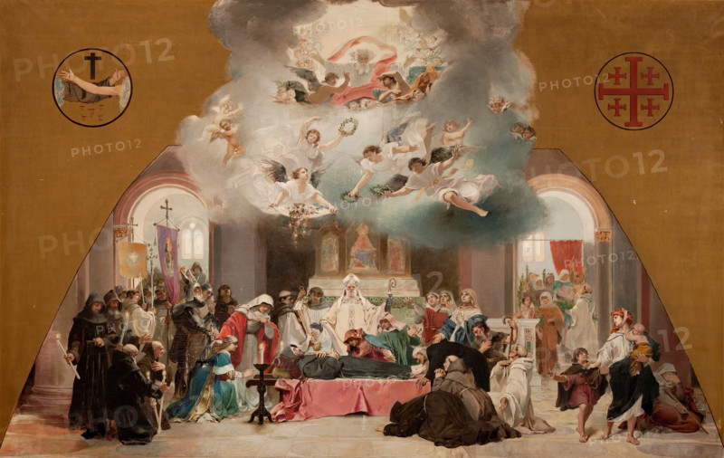 The Death of Saint Francis, c1885. Creator: Casto Plasencia Maestre.