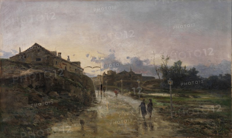 After the downpour in Madrid, 1877. Creator: Cristóbal Férriz y Sicilia.
