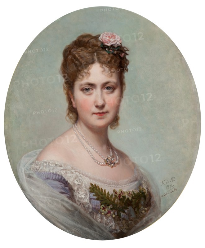 Portrait of Elisa Tapia y Parrella, wife of the banker and politician Adolfo Bayo, Board..., 1876. Creator: Federico de Madrazo y Kuntz.