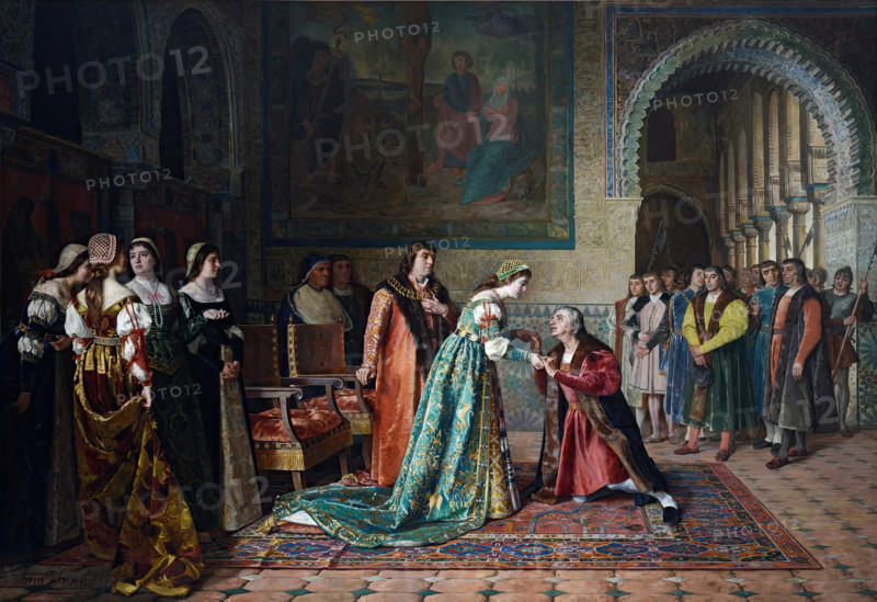 Reinstatement of Columbus, 1881. Creator: Francisco Jover y Casanova.