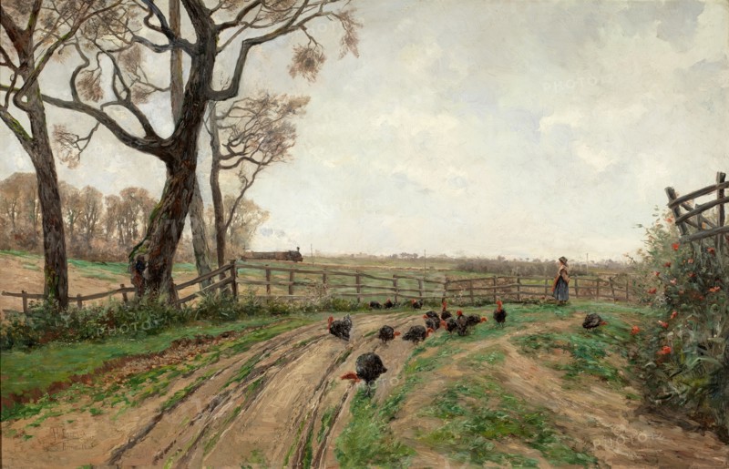 The Turkey Girl, 1883. Creator: Hermenegildo Estevan.