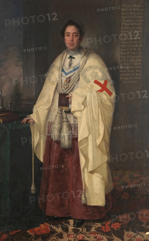 Canon José Olcina y Macía, Knight of Montesa, c1845. Creator: Jose Gutierrez de la Vega.