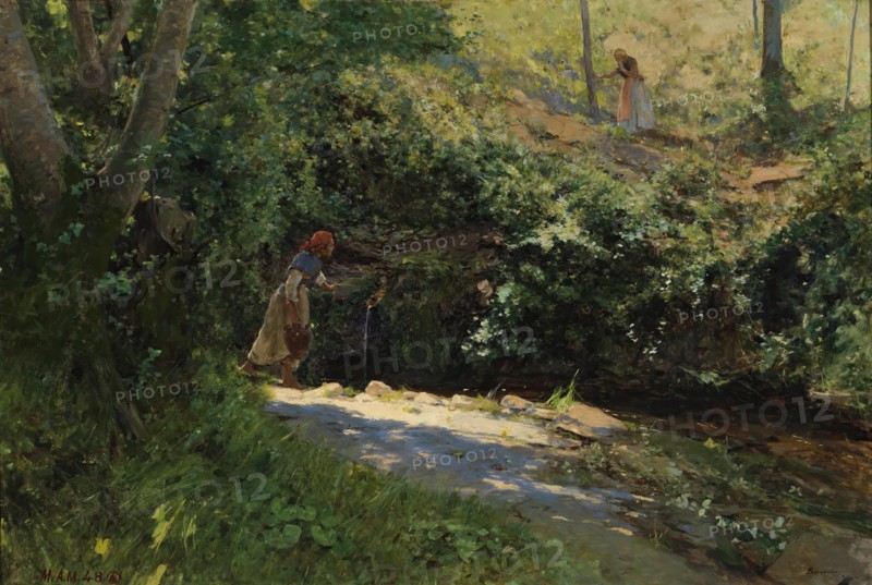 A fountain in Galicia, 1897. Creator: Serafin Avendano.