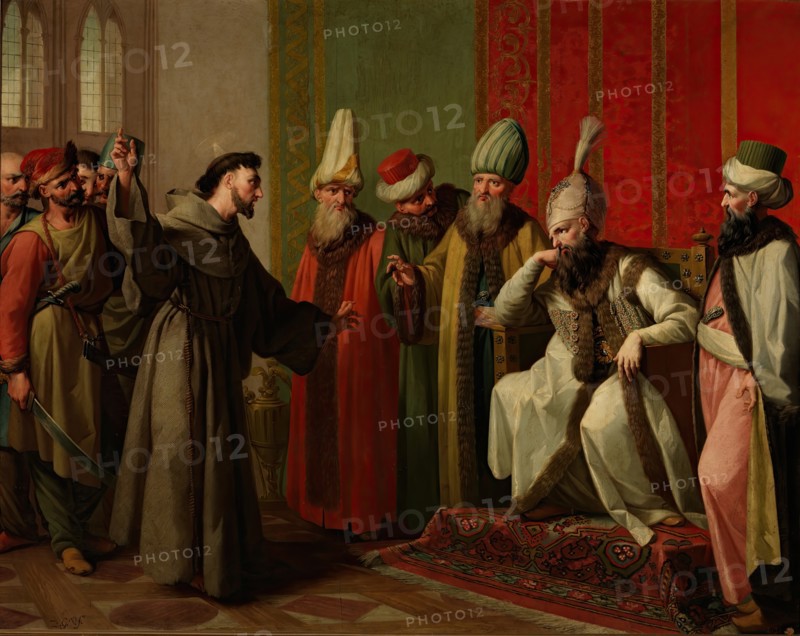 Saint Francis Before the Sultan of Egypt, al-Kamil, c1787. Creator: Zacarias Gonzalez Velazquez.