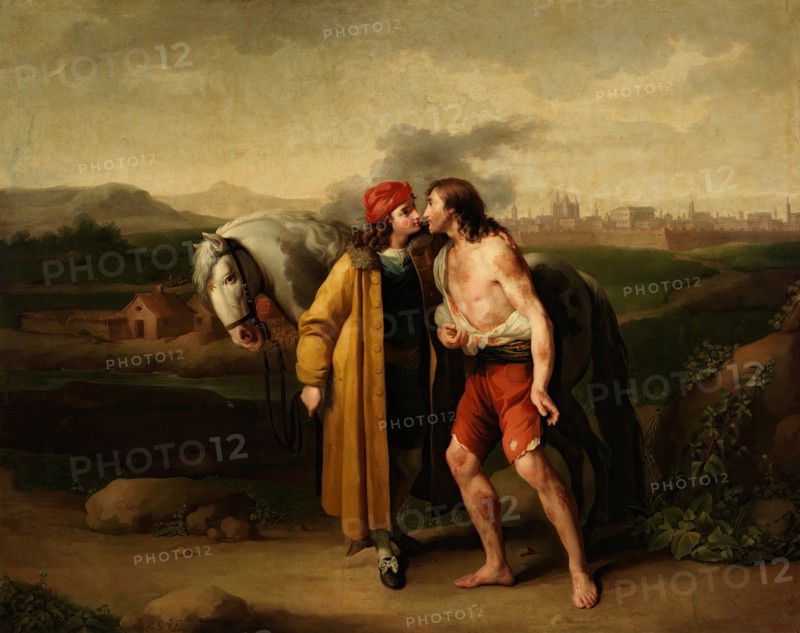 Saint Francis Embracing a Leper, c1787. Creator: Zacarias Gonzalez Velazquez.