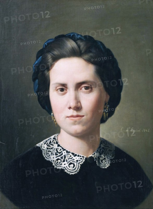 Portrait of the Artist's Wife, 1861. Creator: Carlos María Esquivel.