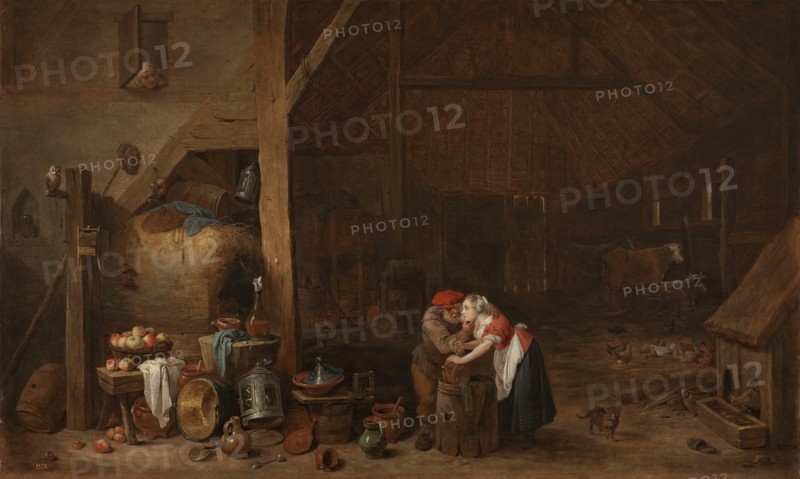 The Old Man and the Maid, c1650. Creator: David Teniers II.