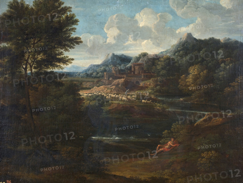 Landscape with Shepherd, 1644-45. Creator: Gaspard Dughet.