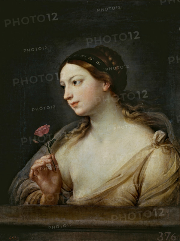 Girl with a Rose, between 1629 and 1630. Creator: Guido Reni.