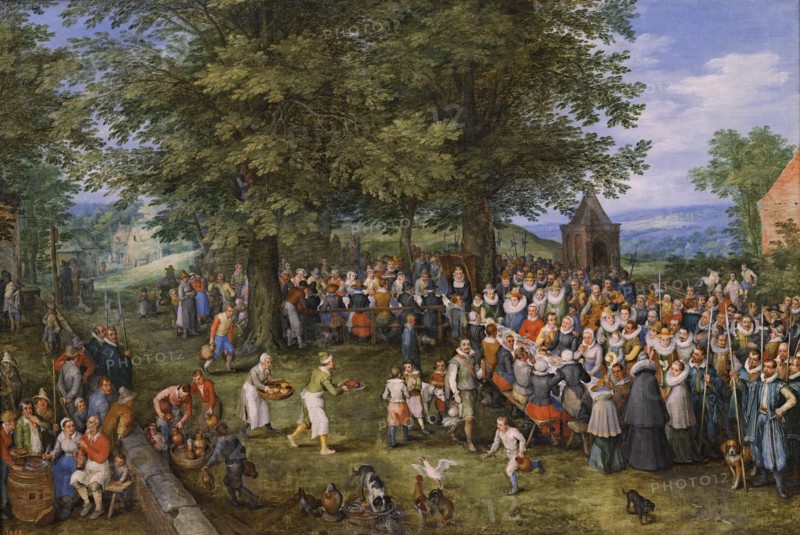 Wedding Banquet with the Archduke Albert and the Archduchess Isabel Clara Eugenia, c1612-c1613. Creator: Jan Brueghel the Elder.