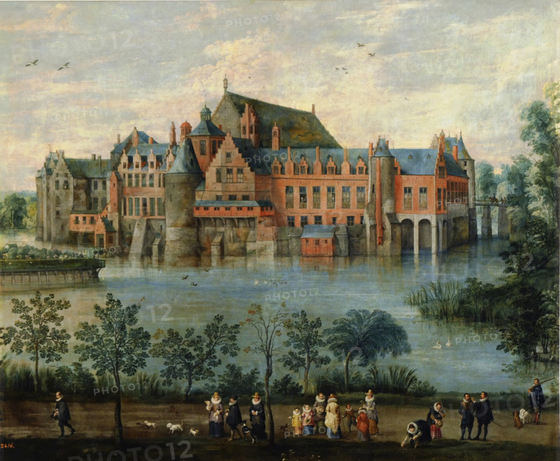 View of Tervuren Castle, c1621. Creators: Jan Brueghel the Elder, Jan Brueghel the Younger.