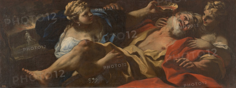 Lot Intoxicated by His Daughters, 1694-1696. Creator: Luca Giordano.
