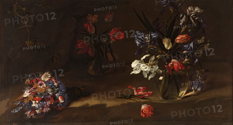 Vases of flowers, between 1640 and 1642. Creator: Mario Nuzzi.