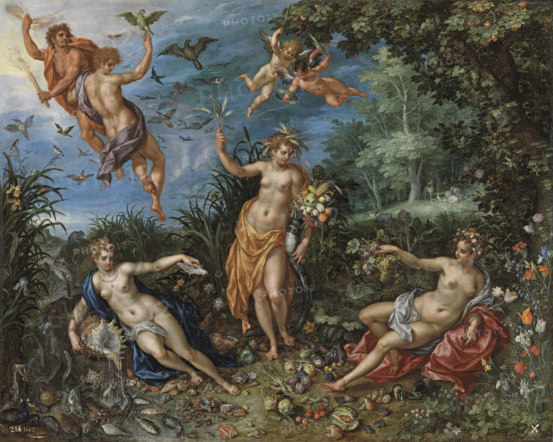 Allegory of Abundance and the Four Elements, c1606. Creators: Jan Brueghel the Elder, Hendrick de Clerck.