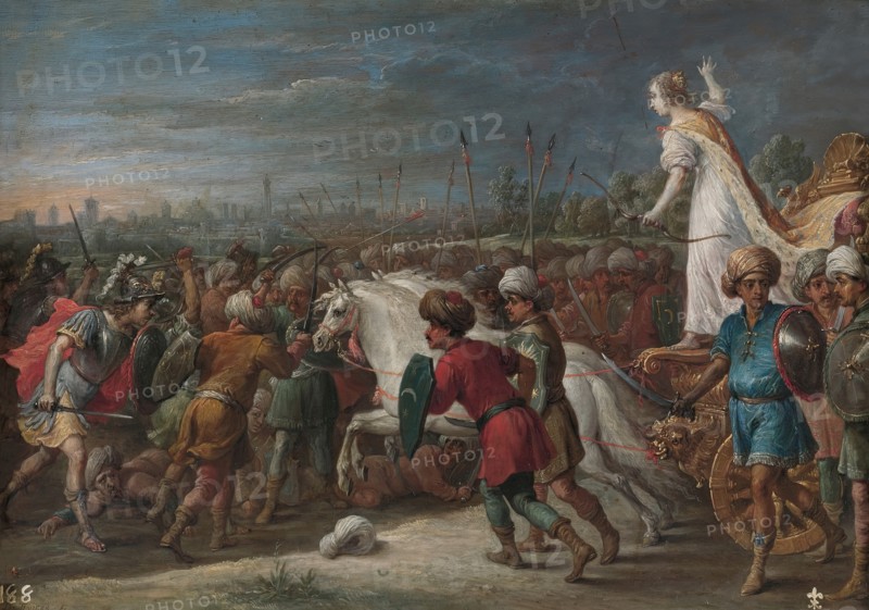 Armida in the Battle Against the Saracens, between 1628 and 1630. Creator: David Teniers II.
