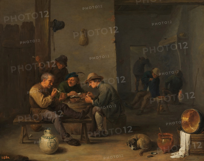 Smokers in a tavern, between 1631 and 1640. Creator: David Teniers II.