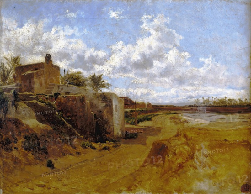 A farmhouse in Elche, c1861. Creator: Carlos de Haes.