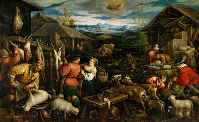 April (Taurus), late 16th century.  Creator: Francesco Bassano II.