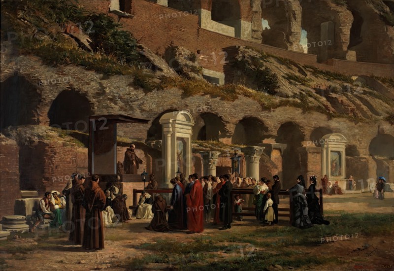 A Friday at the Colosseum in Rome, c1876. Creator: Francisco Javier Amérigo y Aparici.
