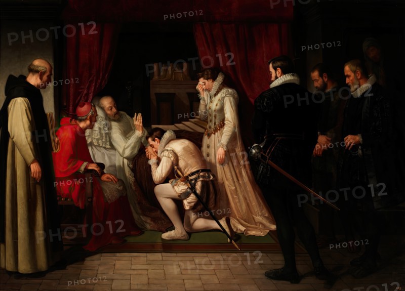 Final Moments of Philip II, 1864. Creator: Francisco Jover y Casanova.