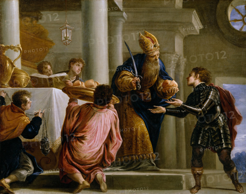 The priest Ahimelech gives the bread and the sword to David, c1667-c1668.  Creator: Juan Antonio de Frias y Escalante.