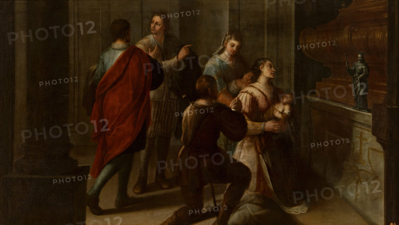 Saint Didacus resuscitating two children, c1729-c1731. Creator: Juan García de Miranda.