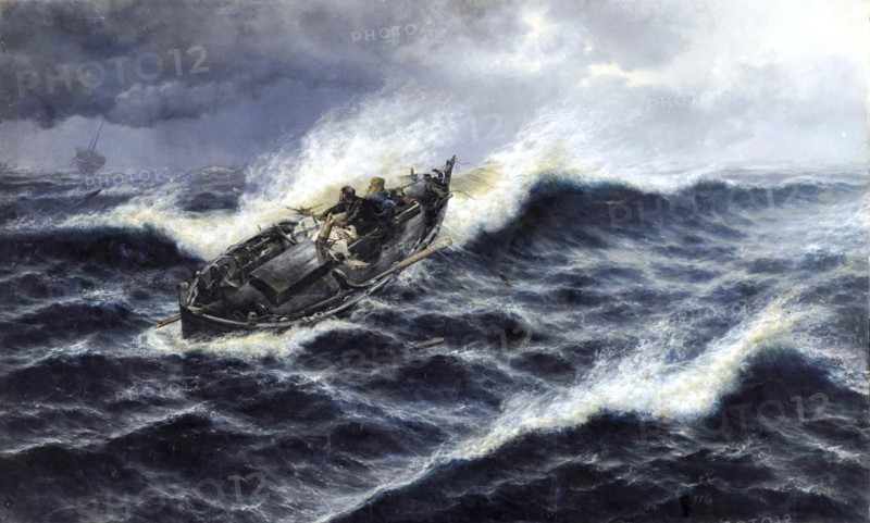 On the high seas, 1887. Creator: Salvador Abril y Blasco.