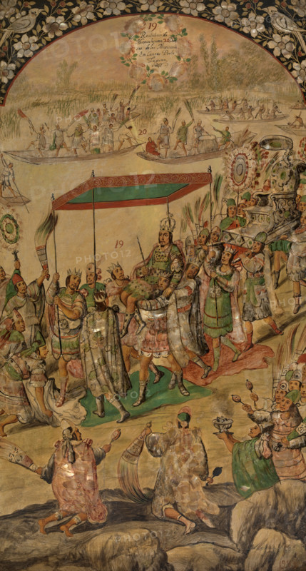 Reception of Moctezuma, (19 and 20), 1698. Creators: Juan González, Miguel González.