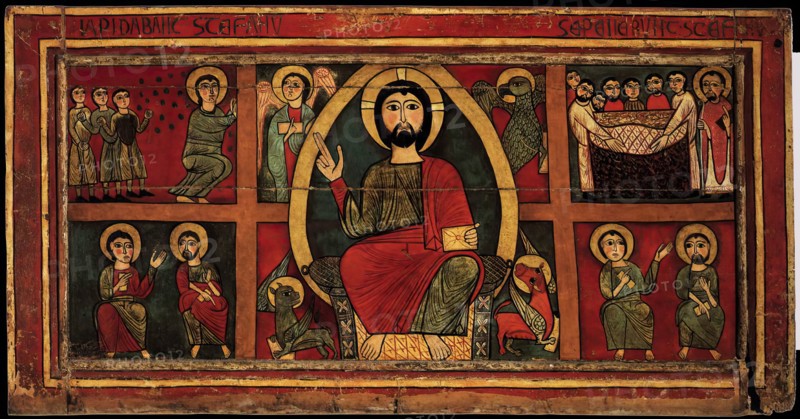 Christ enthroned, altar frontal, 13th century.  Creator: Unknown.