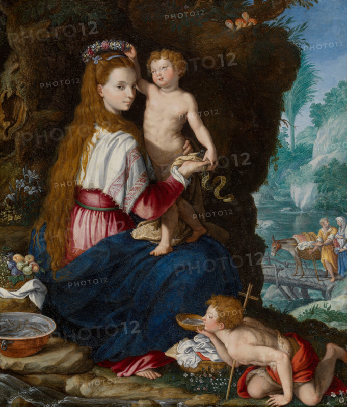 Virgin and child with John the Baptist as a Boy, Early 17th cen. Creator: Alessandro Allori.