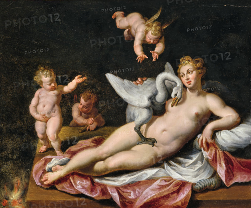Leda and the Swan. Creator: Alessandro Turchi.