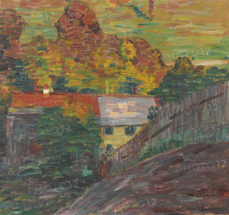 Landscape with Red Roof, Wasserburg, c1906. Creator: Alexei Jawlensky.